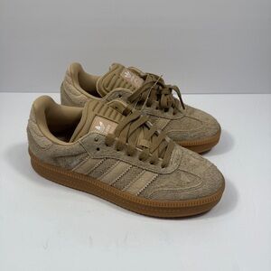 Adidas Originals Samba XLG Cardboard Magic Beige Gum Shoes JI3196 Mens 7.5 NIB